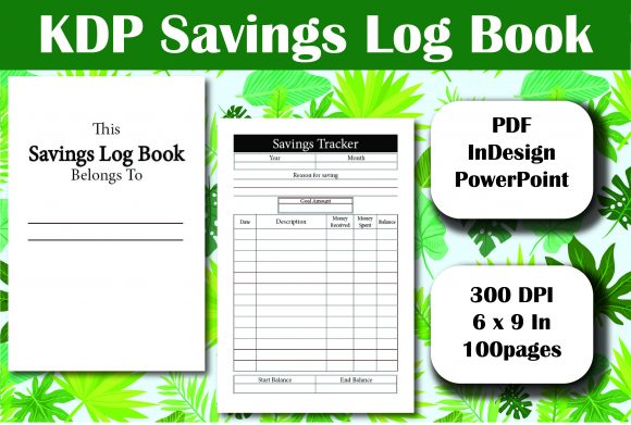 Download KDP Savings Log Book Interior - Log book interior Collection