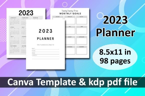 Download 2023 Planner Canva KDP Templates - Kdp template Collection
