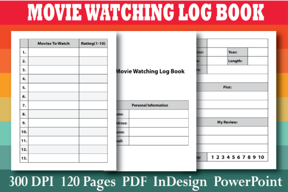 Download KDP Movie Watching Log Book Interior - Log book interior Collection