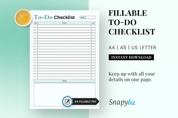 Download To Do Checklist Printable Planner PDF - To do checklist Collection