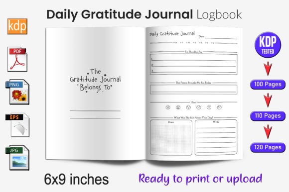 Download Daily Gratitude Journal Log Book | KDP I - Gratitude journal Collection