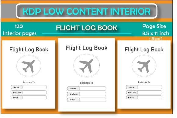 Download Flight Log Book for KDP Low Content Book - Kdp low content Collection