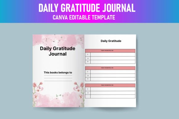 Download Daily Gratitude Journal Canva KDP - Gratitude journal Collection