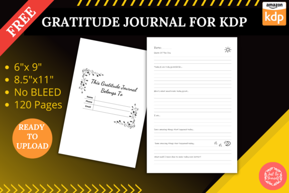 Download FREE GRATITUDE JOURNAL - KDP TEMPLATE - Kdp template Collection