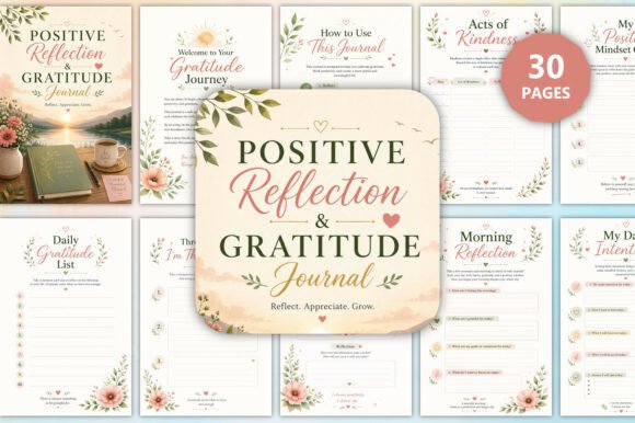 Download Positive Reflection &amp; Gratitude Journal - Gratitude journal Collection