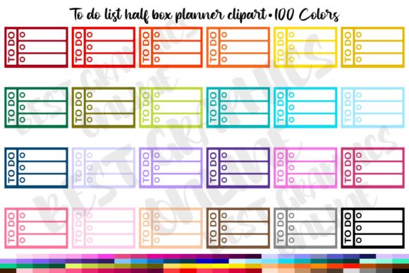 Download 100 to Do Checklist Half Box Clip Art - To do checklist Collection