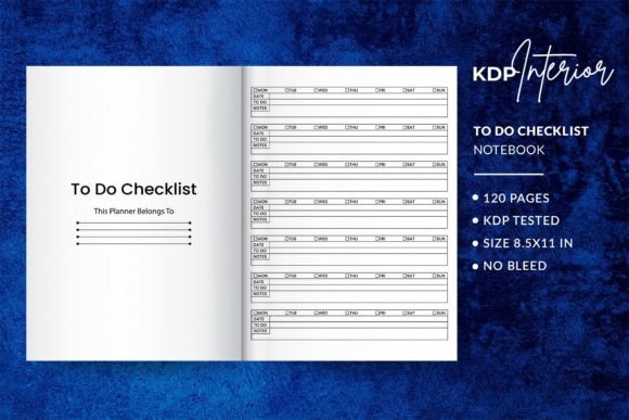 Download Daily to Do Checklist KDP Interior - To do checklist Collection