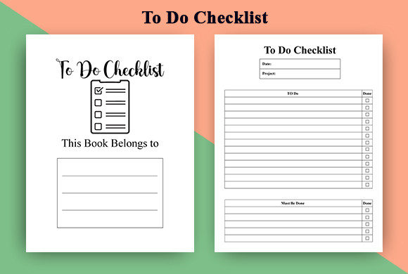 Download To Do Checklist Notebook KDP Interior - To do checklist Collection