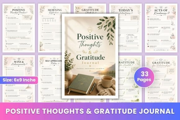 Download Positive Thoughts &amp; Gratitude Journal - Gratitude journal Collection