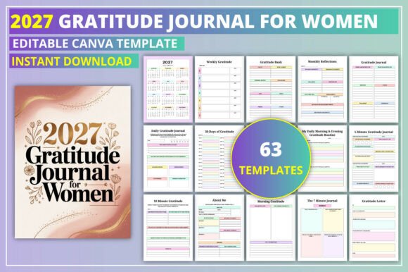Download 2027 Gratitude Journal for Women - Gratitude journal Collection