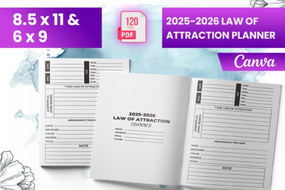 Download 2025-2026 Law of Attraction Planner (KDP - Law of attraction planner Collection