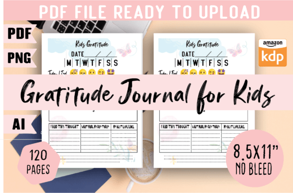 Download Gratitude Journal for Kids |KDP Interior - Gratitude journal Collection