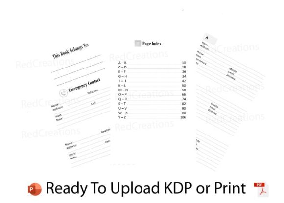 Download Address Book for KDP Low Content Book - Kdp low content Collection