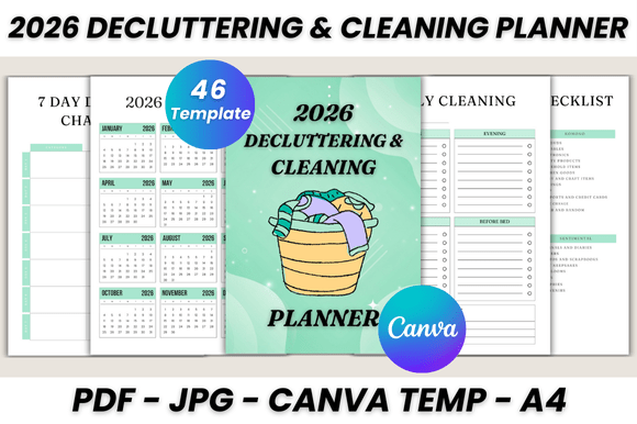 Download 2026 Decluttering &amp; Cleaning Planner - Decluttering Collection
