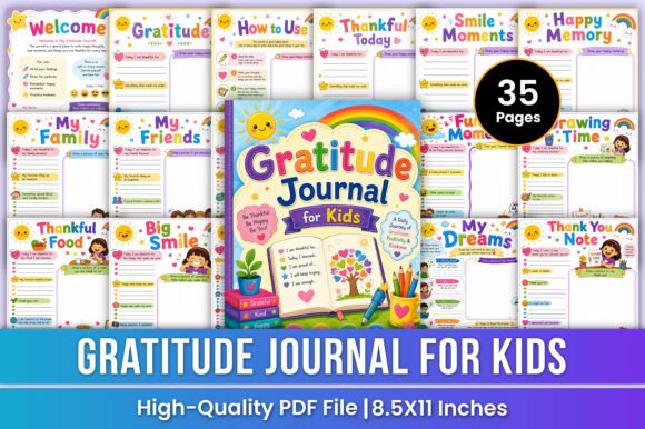 Download Kids Gratitude Journal | Positive Mind - Gratitude journal Collection