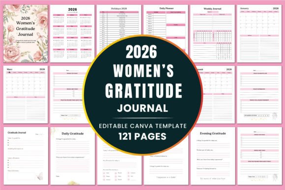 Download 2026 Women’s Gratitude Journal/Templates - Gratitude journal Collection