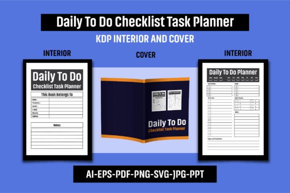 Download Daily to Do Checklist Task Planner - KDP - To do checklist Collection